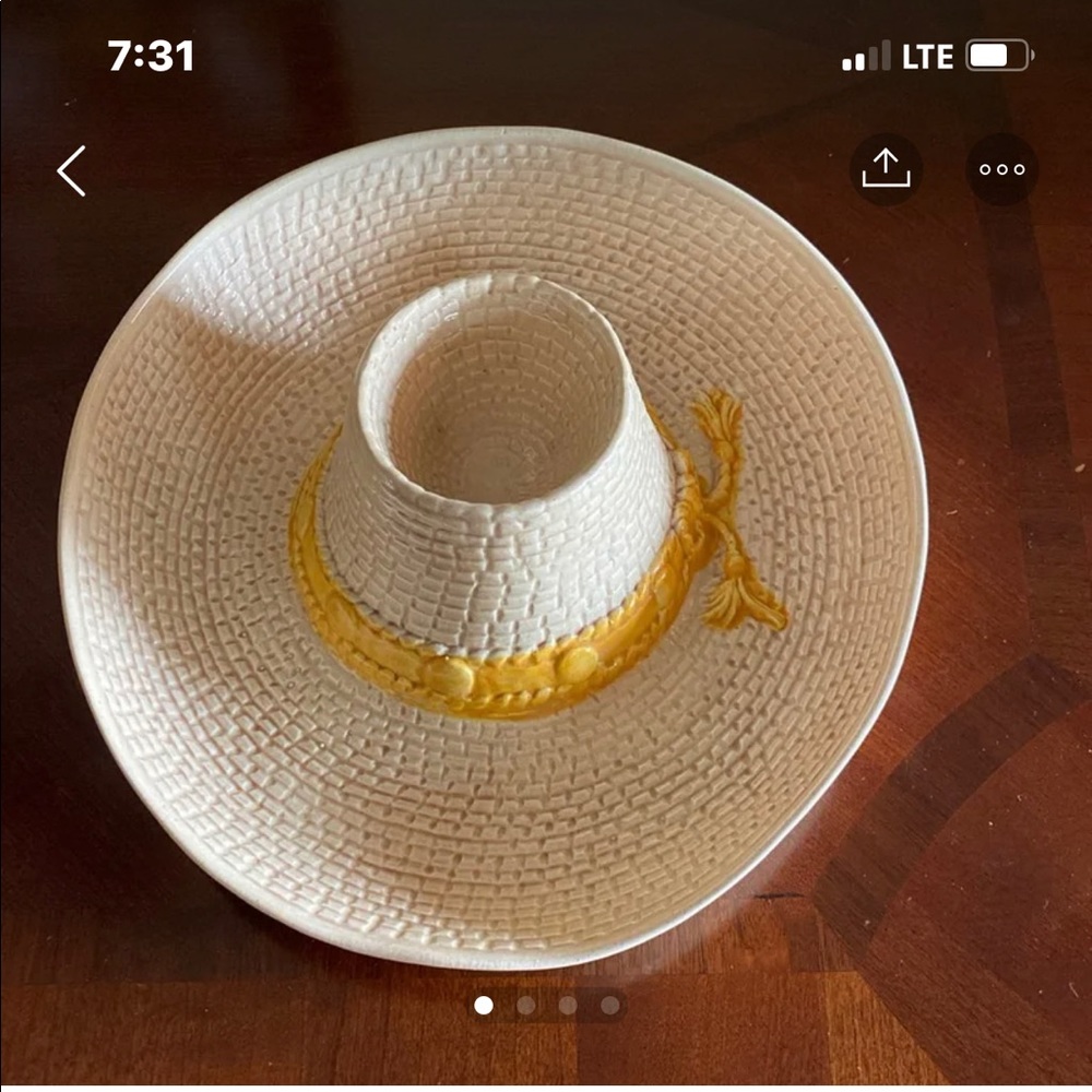 Vintage chip and dip sombrero